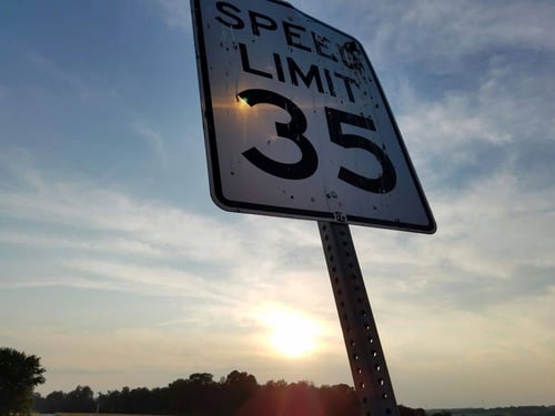 Speed Limit Sign, 35 mph